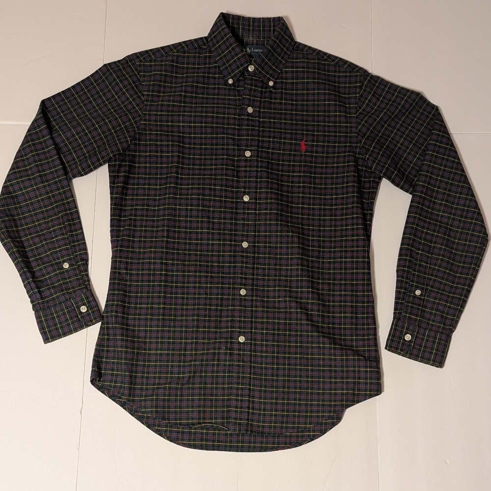 Ralph Lauren Men's Tartan Plaid Long Sleeve Shirt Small - Picture 4 of 16